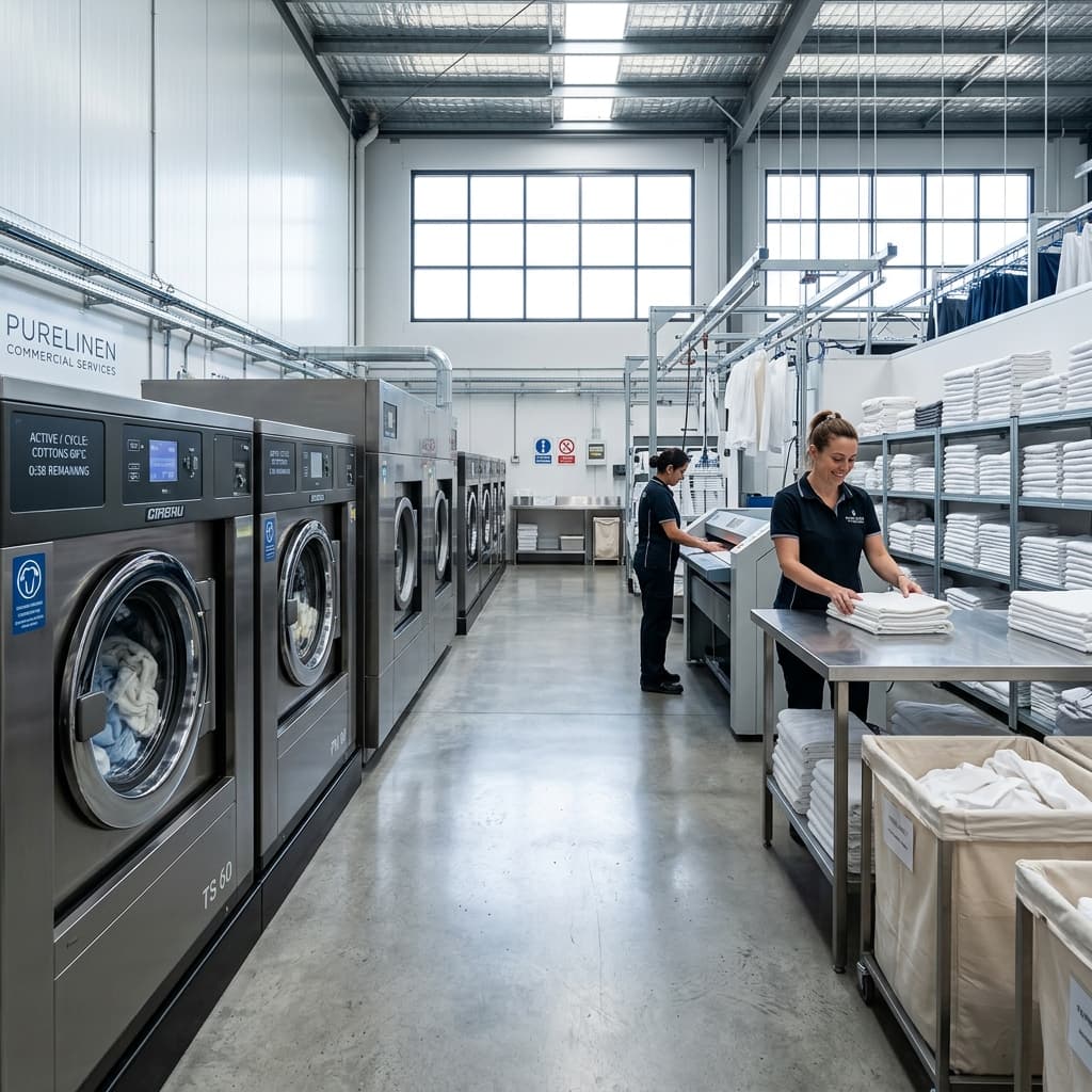 Industrial commercial laundry facility